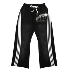 Maison Pants Matching Letterman Black