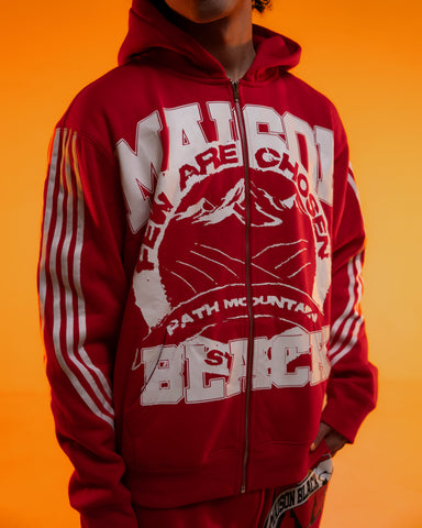 Maison Mountain Hoodie Red