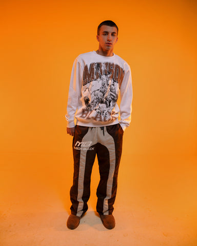 Nylon Mocha Track Pants