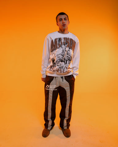 Nylon Mocha Track Pants